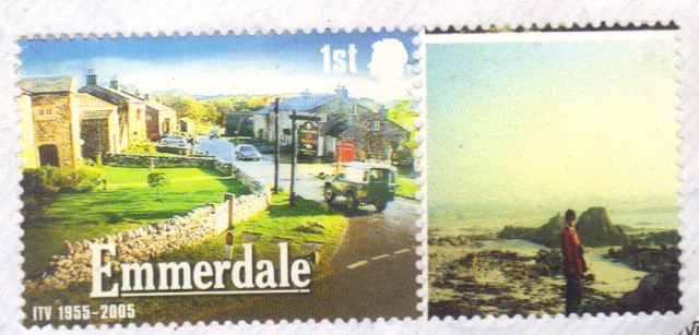 First Class British Stamp, with picture of Guernsey Author Abdul Haye Amin.